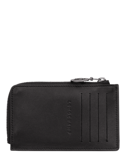 Longchamp Le Pliage Xtra Leather Card Holder - view 2, Black