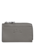 Longchamp Pliage Leather Card Holder, Turtledove