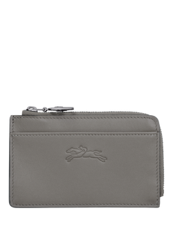 Longchamp Pliage Leather Card Holder, Turtledove