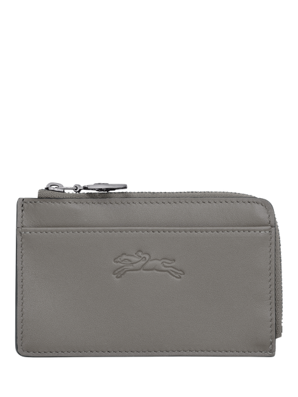 Longchamp Le Pliage Xtra Leather Card Holder, Turtledove