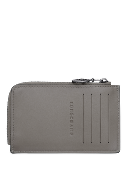 Longchamp Pliage Leather Card Holder - view 2, Turtledove