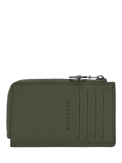 Longchamp Pliage Leather Card Holder - view 2, Fir