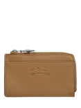 Longchamp Pliage Leather Card Holder, Tobacco