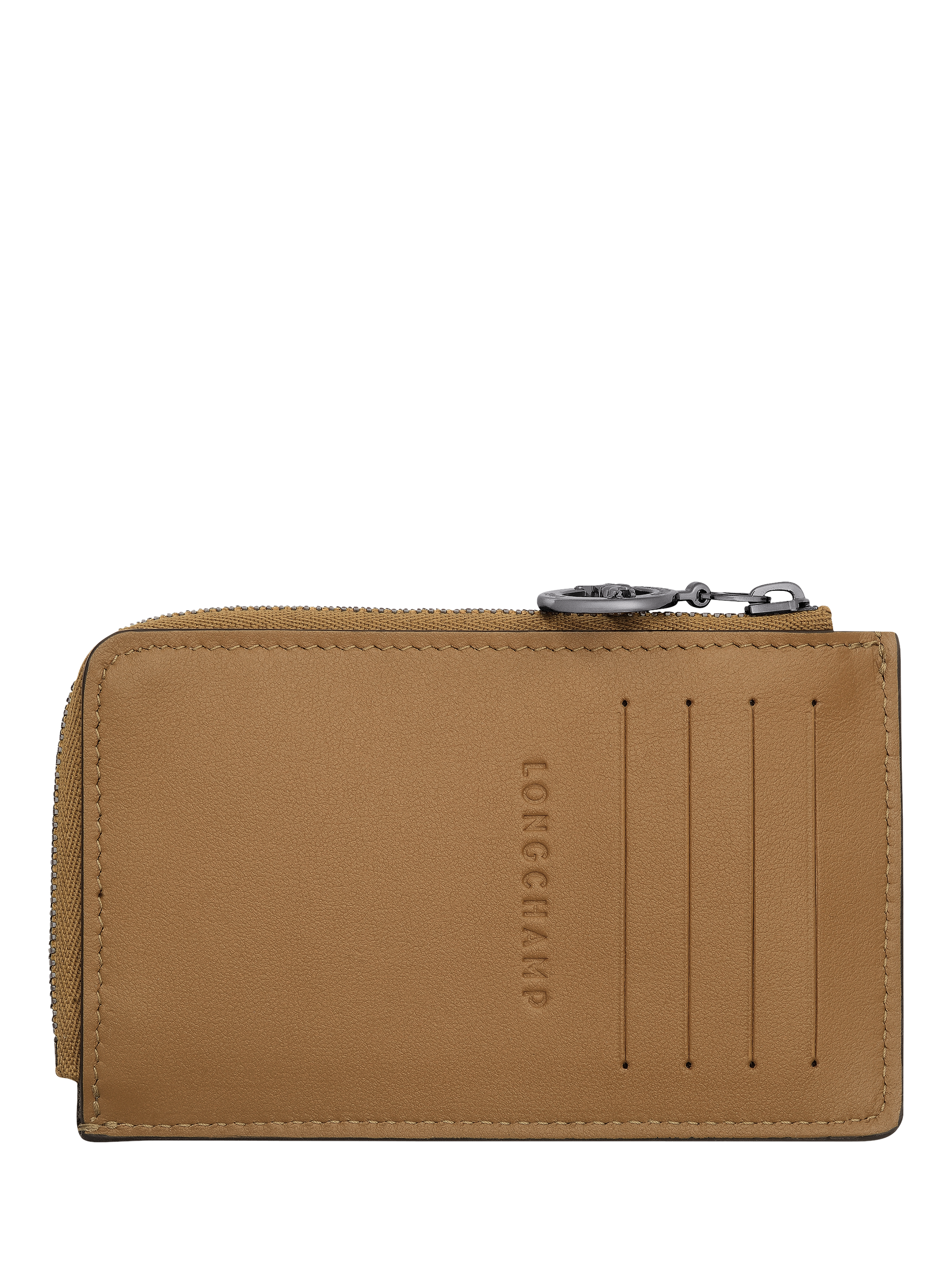 Product image 2 of 2, which shows Longchamp Pliage Leather Card Holder, Tobacco