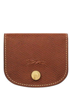 Longchamp Épure Leather Card Holder, Brown