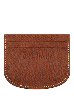 Longchamp Épure Leather Card Holder - view 2, Brown