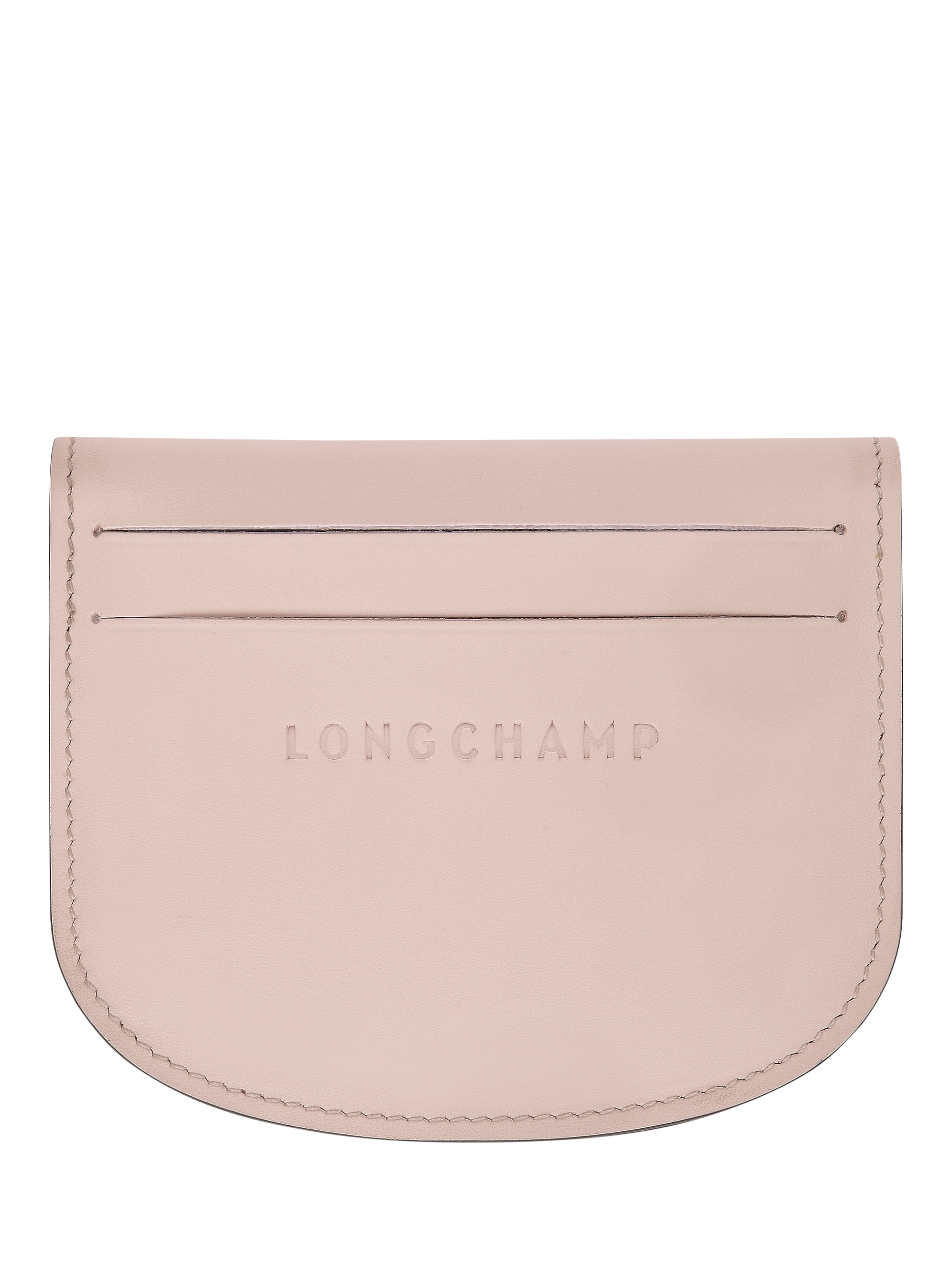 Product image 2 of 3, which shows Longchamp Épure Leather Card Holder, Petal Pink