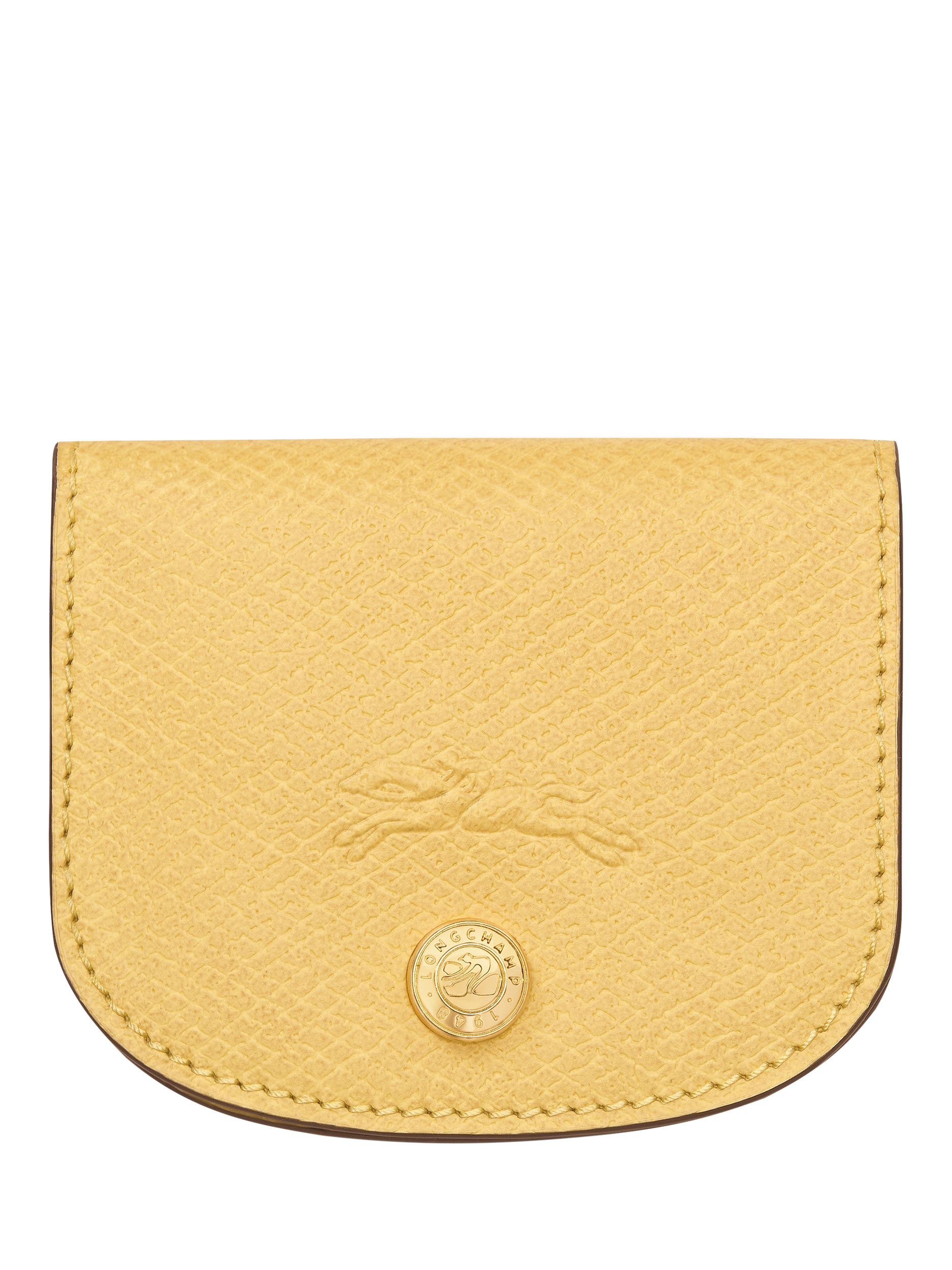 Product image 1 of 3, which shows Longchamp Épure Leather Card Holder, Yellow Chick