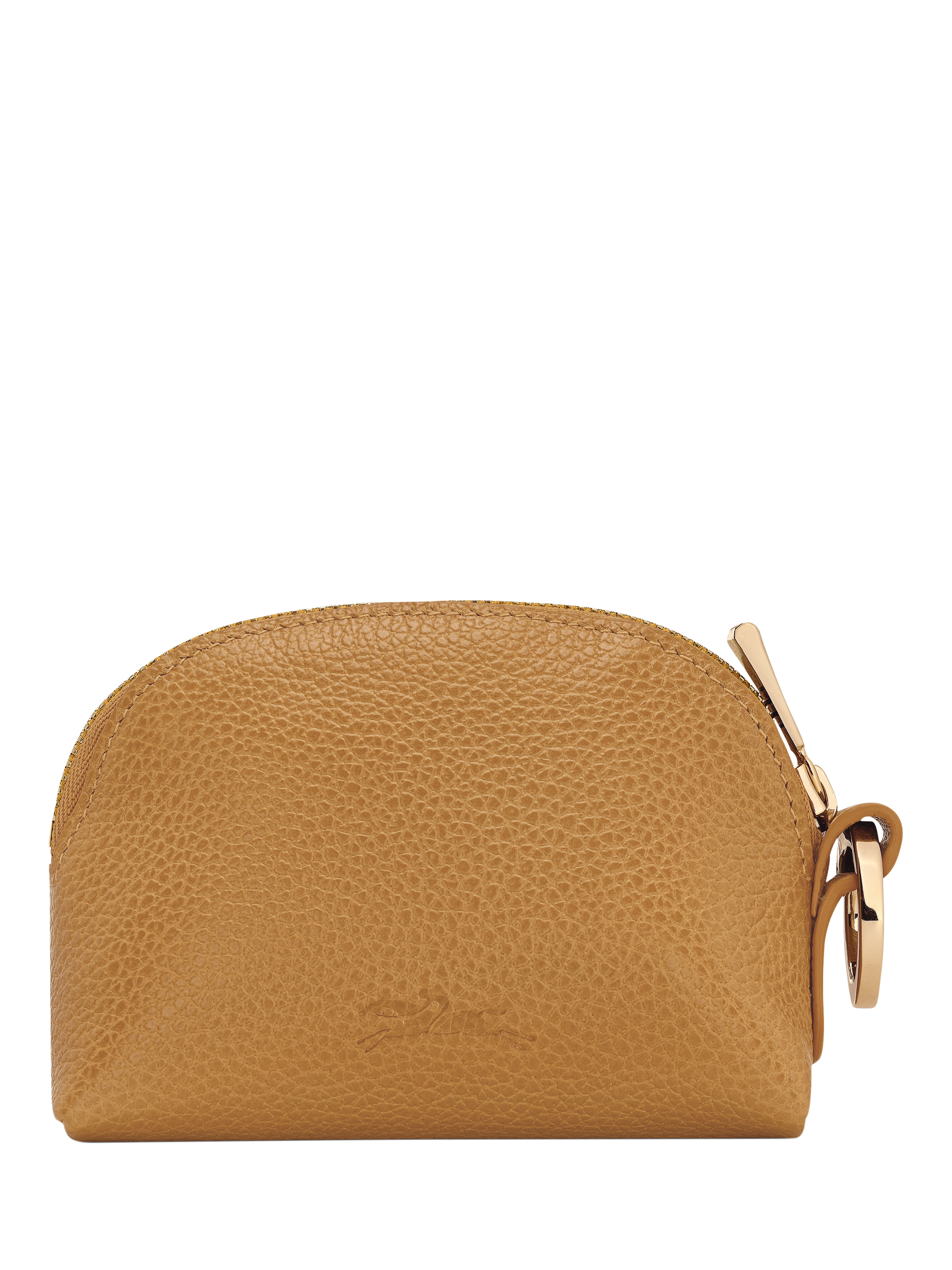 Product image 2 of 2, which shows Longchamp Foulonne Leather Coin Purse, Nutmeg