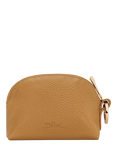 Longchamp Foulonne Leather Coin Purse, Nutmeg