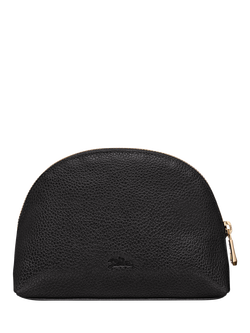 Longchamp Le Foulonne Leather Zipped Pouch - view 2, Black
