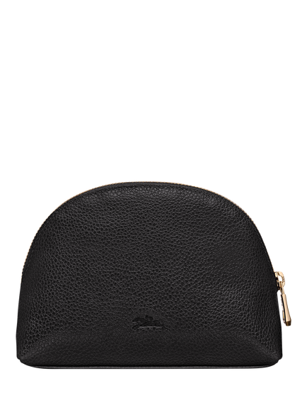 Longchamp Le Foulonné Zipped Leather Pouch - view 2, Black