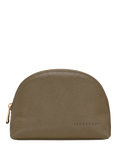 Longchamp Le Foulonne Leather Zipped Pouch, Caper
