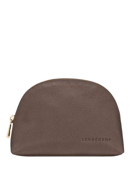 Longchamp Le Foulonné Zipped Leather Pouch, Taupe