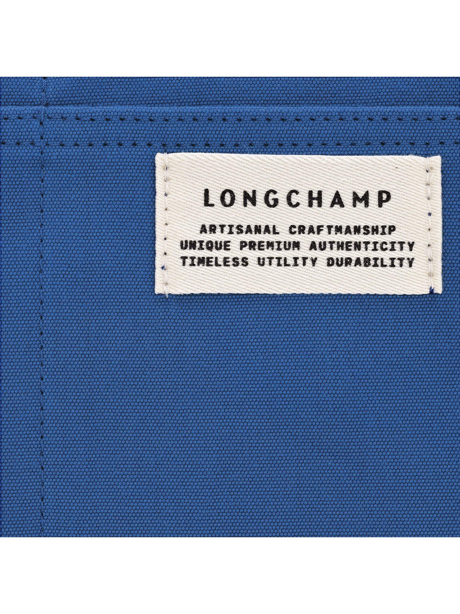Product image 4 of 4, which shows Longchamp Pliage Collection Cotton Canvas Pouch, Cobalt Blue