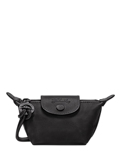 Longchamp Le Pliage Xtra Leather Coin Purse, Black