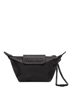Longchamp Le Pliage Xtra Leather Coin Purse - view 2, Black