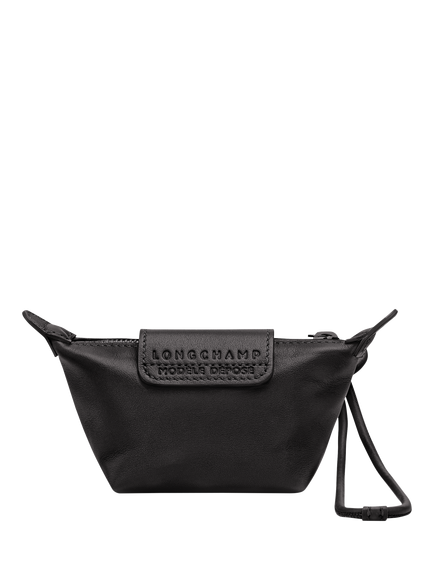 Longchamp Le Pliage Xtra Leather Coin Purse - view 2, Black