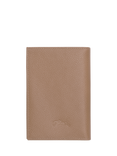 Longchamp Le Foulonné Leather Passport Cover, Biscuit