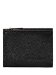 Longchamp Le Foulonné Leather Wallet, Black