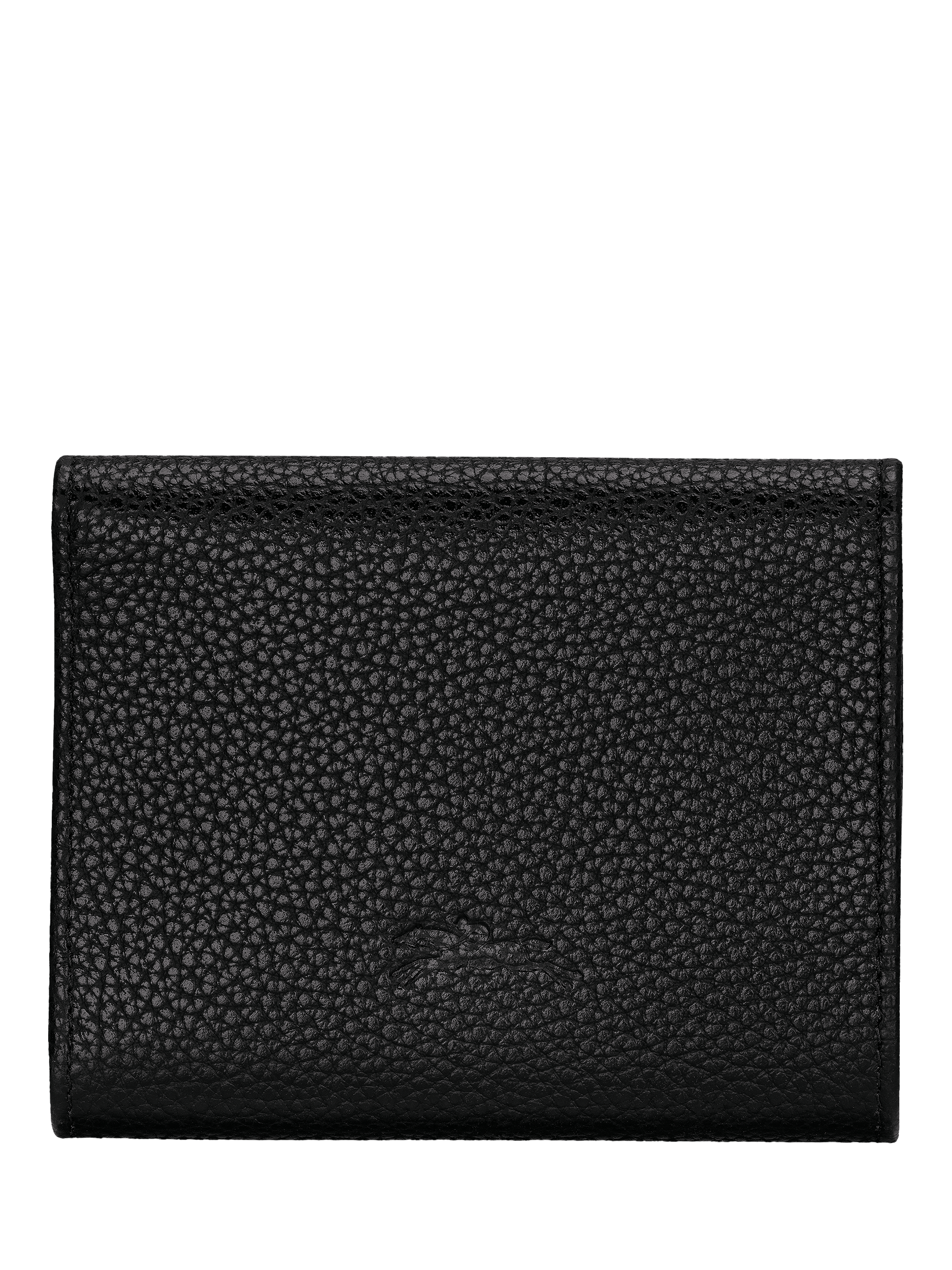Product image 2 of 3, which shows Longchamp Le Foulonné Compact Leather Wallet, Black