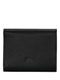 Longchamp Le Foulonné Leather Wallet, Black