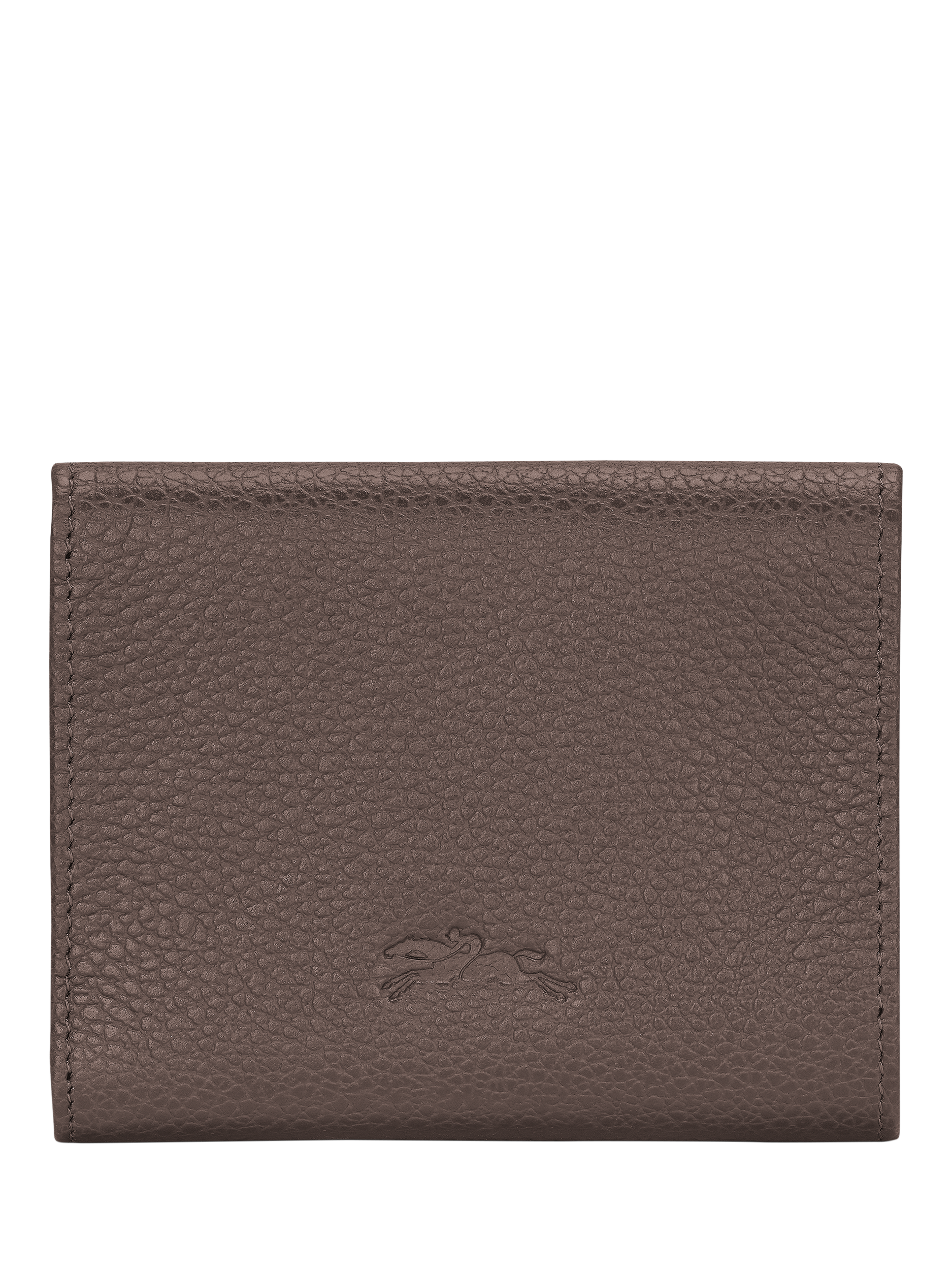 Longchamp Le Foulonné Compact Leather Wallet, Taupe