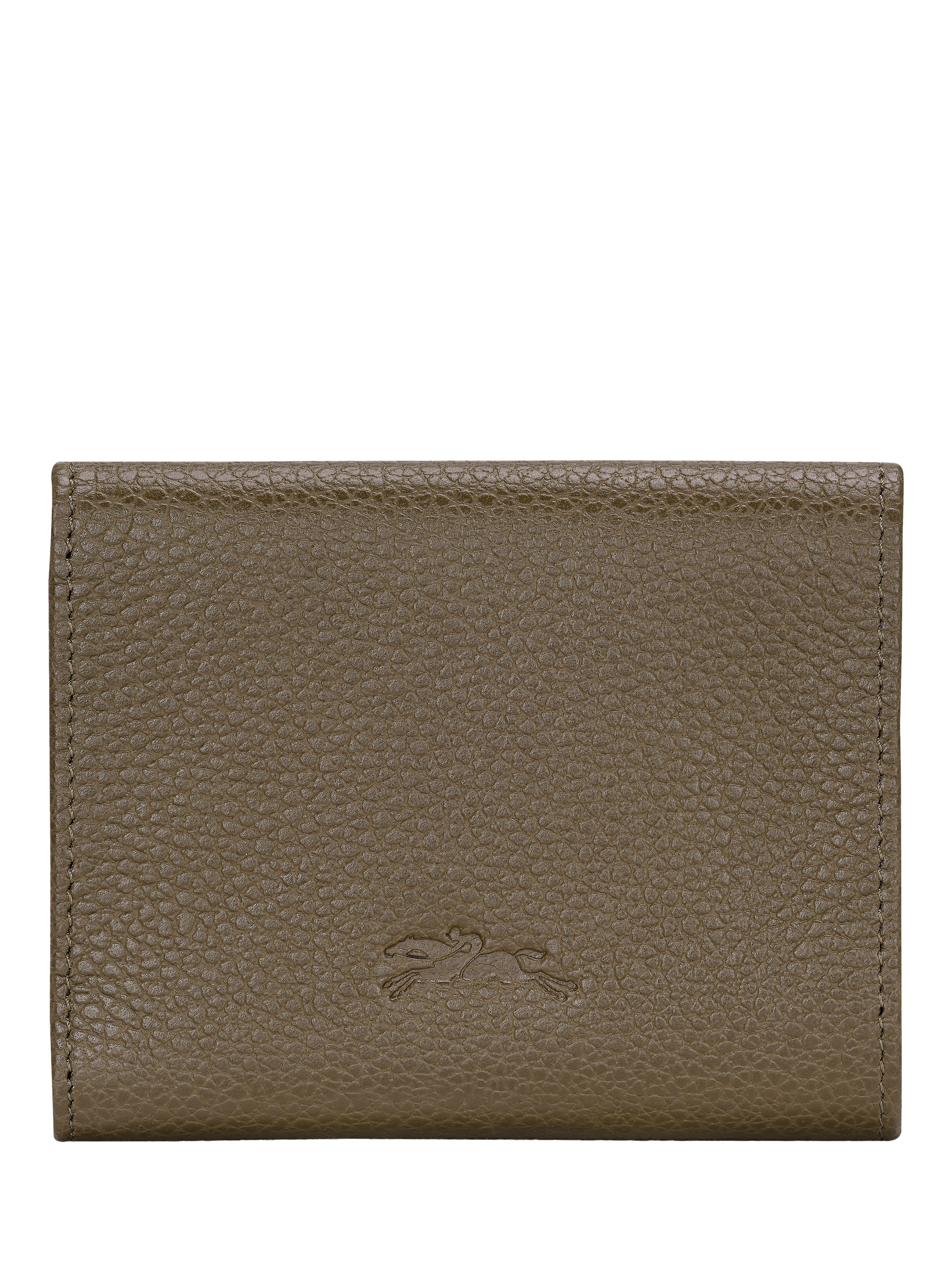 Product image 2 of 3, which shows Longchamp Le Foulonné Compact Leather Wallet, Caper