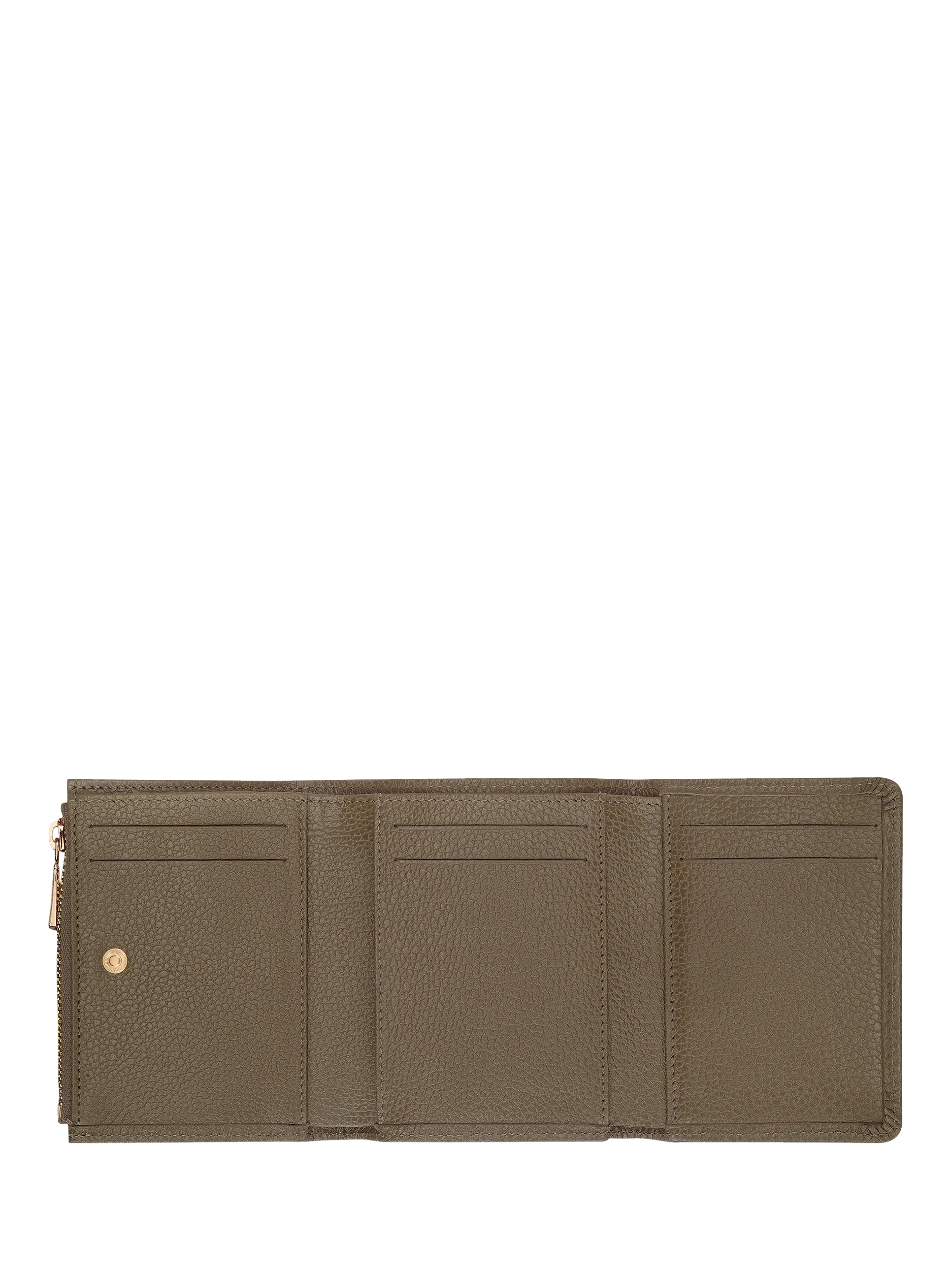 Product image 3 of 3, which shows Longchamp Le Foulonné Compact Leather Wallet, Caper