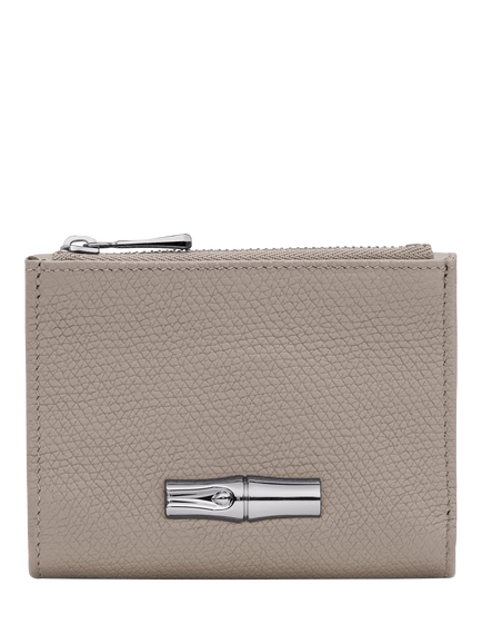 Longchamp Roseau Leather Compact Wallet, Clay