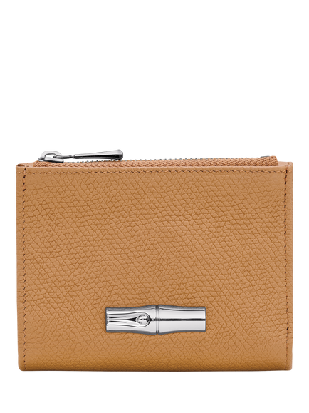 Longchamp Roseau Leather Compact Wallet, Walnut