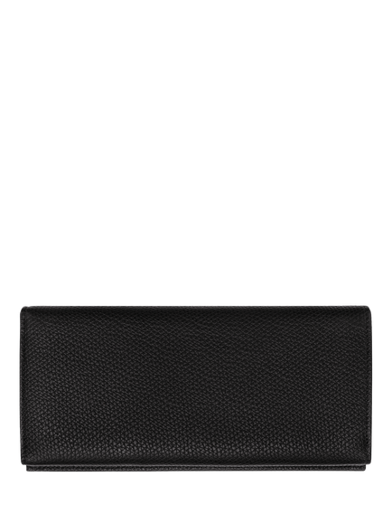 Longchamp Le Roseau Leather Wallet - view 2, Black