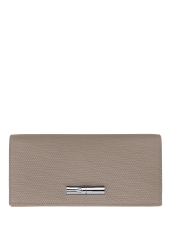 Longchamp Le Roseau Leather Wallet, Clay