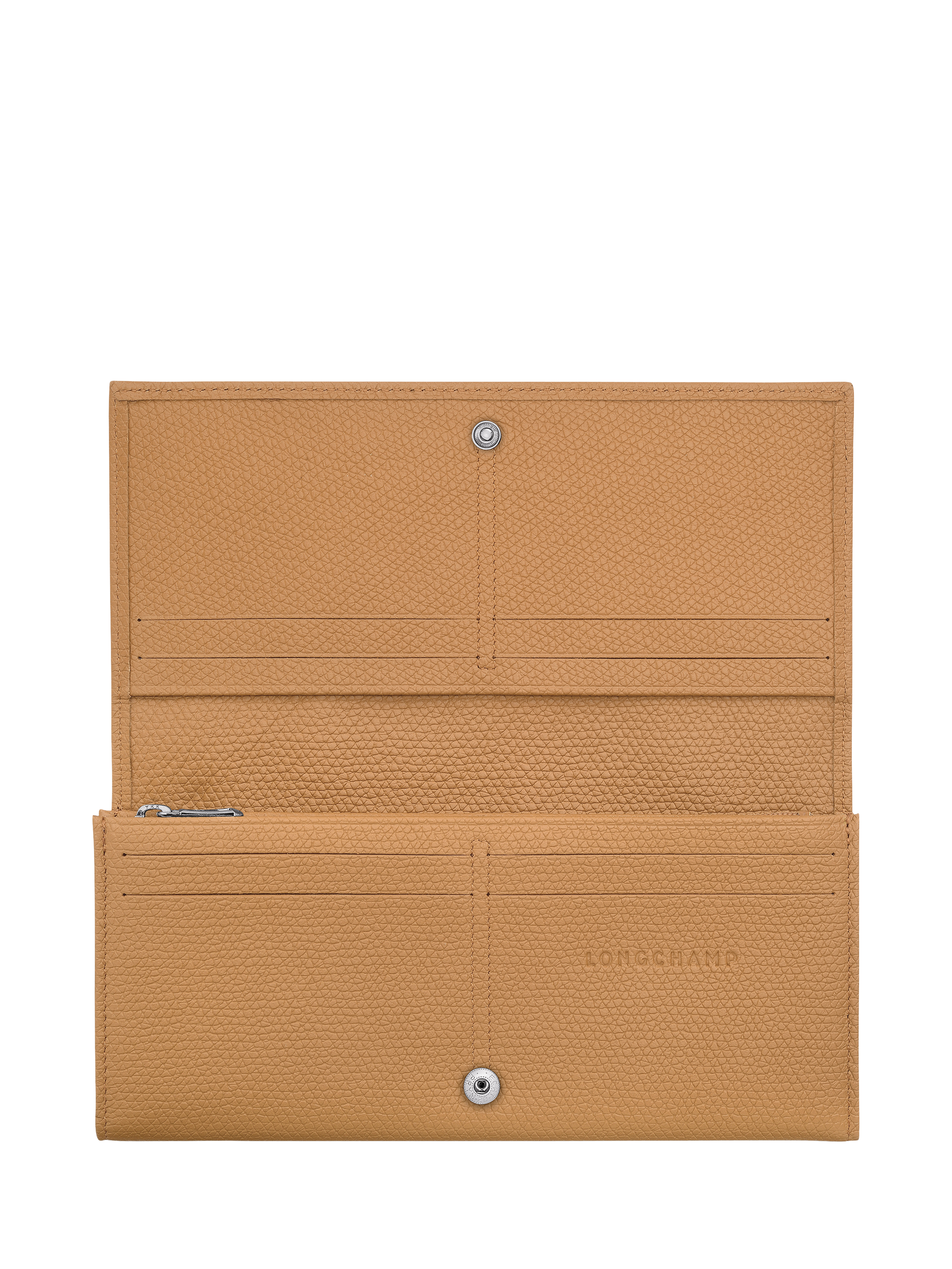 Product image 3 of 3, which shows Longchamp Le Roseau Leather Wallet, Walnut