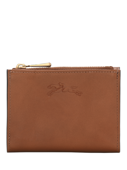 Longchamp Épure Leather Compact Wallet, Cognac