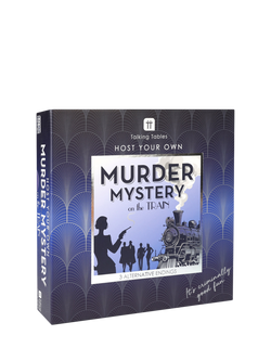 Talking Tables Murder Mystery on the Train Escape Room Board Game, Blue