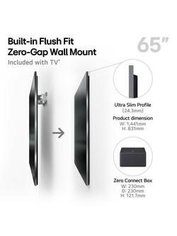 LG OLED65M59LA (2025) OLED evo HDR 4K Ultra HD Smart AI TV, 65 inch with Dolby Atmos, One Wall Design & Zero Connect Box, Satin Silver - view 2, Satin Silver