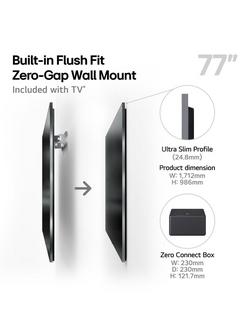 LG OLED77M59LA (2025) OLED evo HDR 4K Ultra HD Smart AI TV, 77 inch with Dolby Atmos, One Wall Design & Zero Connect Box, Light Satin Silver - view 2, Light Satin Silver