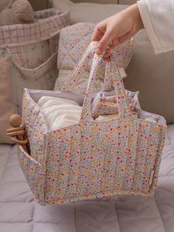 Avery Row Nappy Storage Caddy, Wildflower - view 2, Multi