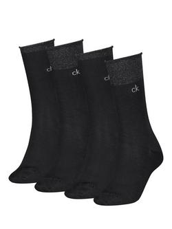 Calvin Klein Glitter Socks, Pack of 4, Black