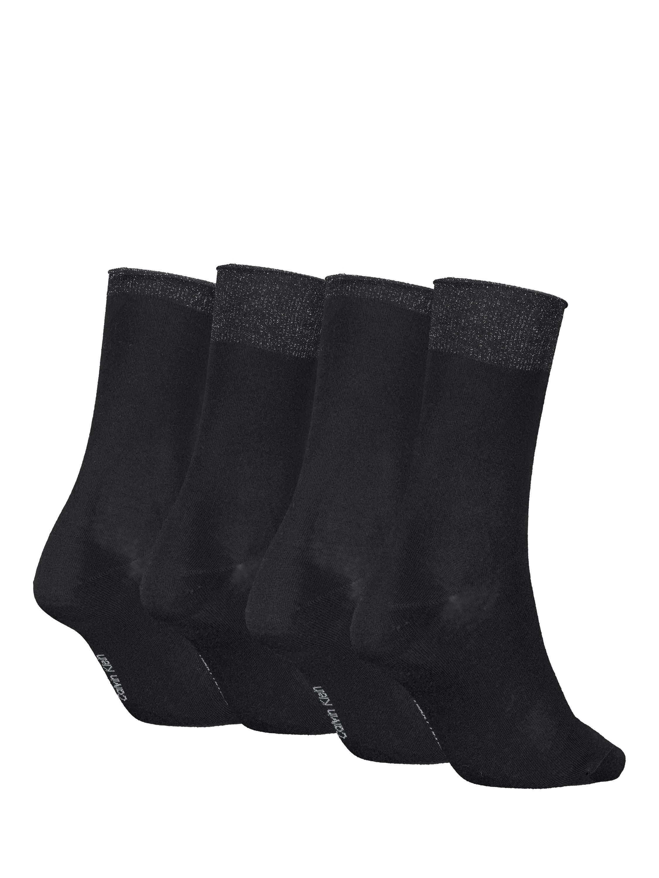 Product image 2 of 3, which shows Calvin Klein Glitter Socks, Pack of 4, Black