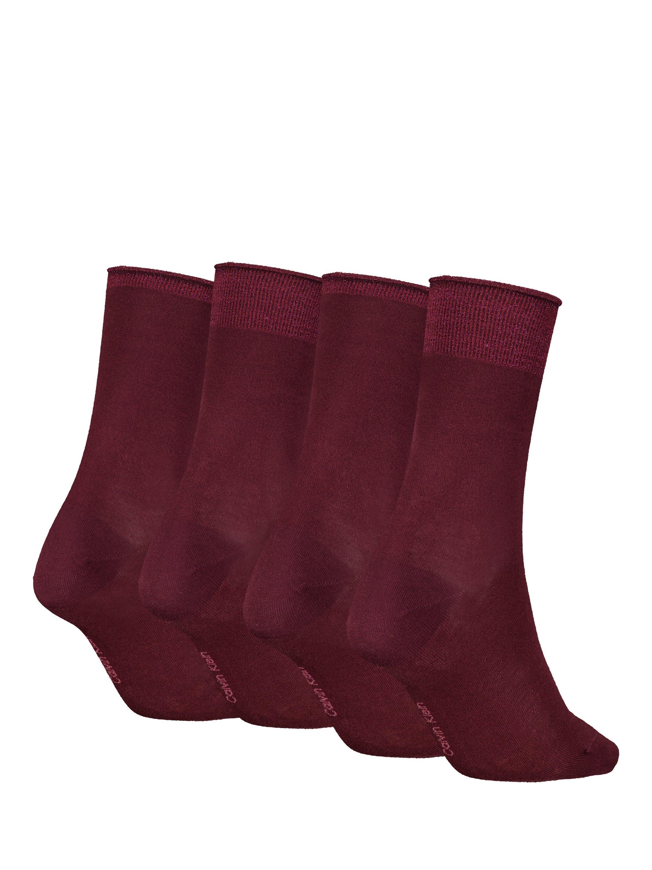 Product image 2 of 3, which shows Calvin Klein Glitter Socks, Pack of 4, Red