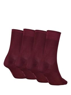 Calvin Klein Glitter Socks, Pack of 4 - view 2, Burgundy