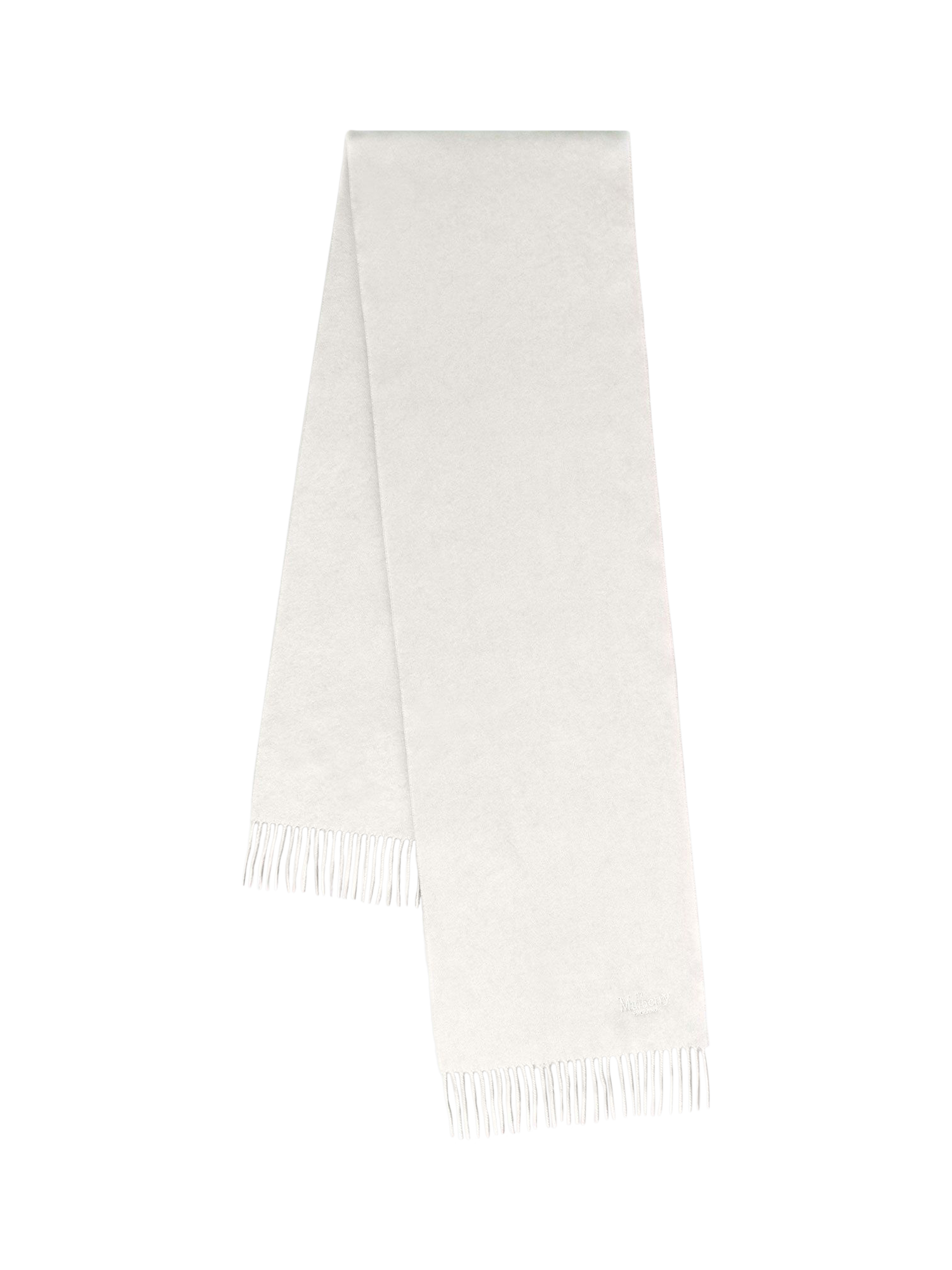 Product image 1 of 4, which shows Mulberry Cashmere Fringe Scarf, Cream