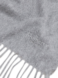 Mulberry Cashmere Fringe Scarf, Light Grey Melange