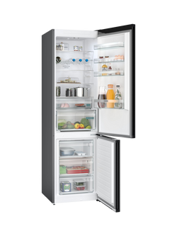 Siemens iQ300 KG39NXXBF Freestanding 70/30 Fridge Freezer, Black Steel - view 2, Black Steel