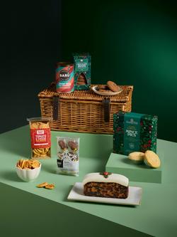 John Lewis Festive Treats Alcohol Free Wicker Hamper, Multi