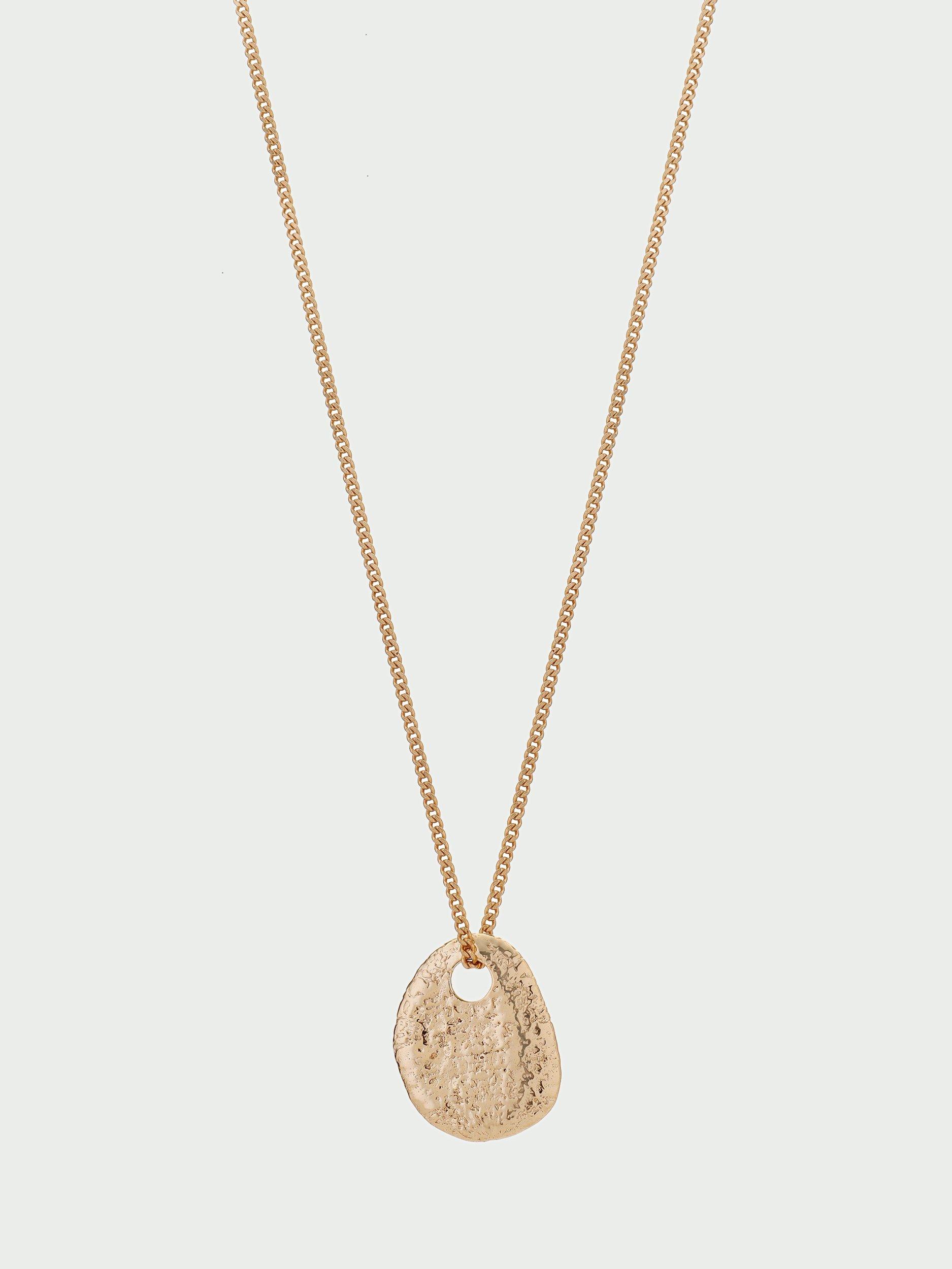 Product image 1 of 4, which shows Tutti Reversible Pebble Pendant Necklace, Gold