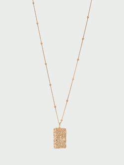 Tutti Textured Pendant Necklace, Gold, Gold
