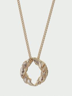 Tutti Double Chain Textured Twist Necklace, Gold - view 2, Gold